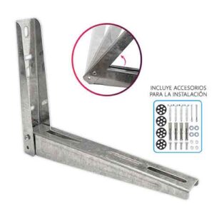 Mensula rebatible p/ aire acond. 6000 fr. galvanizada c/ accesorios (par)