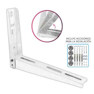 Mensula rebatible p/ aire acond. 6000 fr. pintada c/ accesorios (par)