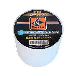 Cinta de pvc blanca con adhesivo 70 mm x 20 mts.