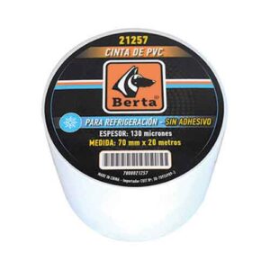 Cinta de pvc blanca sin adhesivo 70 mm x 20 mts.