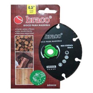 Disco diamant. segment. c/tungsteno p/madera 115 mm Braco