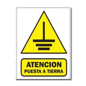 Cartel pueta a tierra 20 x 15