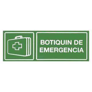 Cartel botiquin primeros auxilios 20 x 46