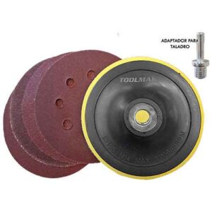 Respaldo de goma 5" p/lija c/velcro p/amol.