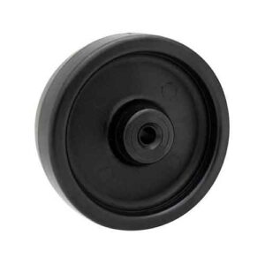 Rueda polip. negro 30 mm x 12 mm - eje 5 mm