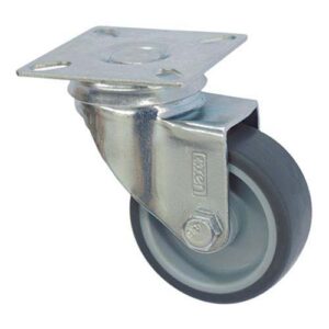 Rueda TPR / PP 100 mm base giratoria (c/ buje)