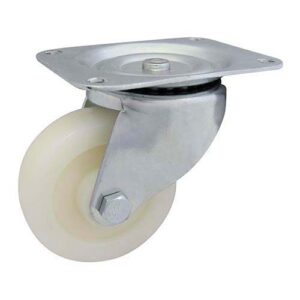 Rueda nylon / PP base giratoria 100 mm (c/ bulon)