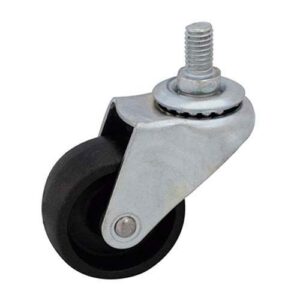 Rueda PP negro 40 mm perno rosca 3/8" mor