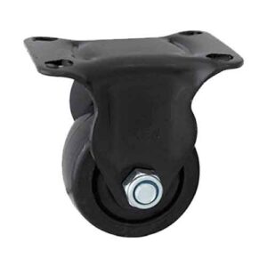 Rueda nylon negro 40 mm base fija