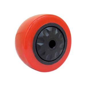 Rueda PVC rojo 100 mm sola (c/ ruleman)