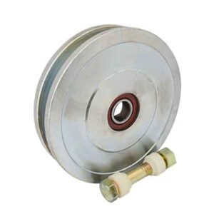 Rueda acero porton "U" 100 mm (2 rulemanes)