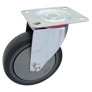 Rueda TPR 100 mm base giratoria (c/ ruleman)