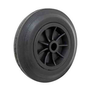 Rueda goma / PP 160 mm negro eje 3/4"