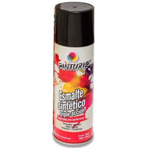 Pintura en aerosol 3 en 1 160 grs. negro brillante