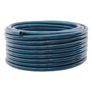 Manguera trenzado textil 1/2" x 15 mts. azul 75 psi