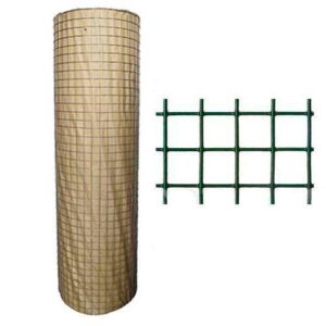 Malla soldada forrada 0.13 x 0.13 x 1 mt. alam. 0.91 (rollo 20 mts.)