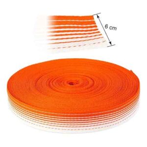 Cinta p/reposeras y sillones anaranjada (rollo 100 mts)