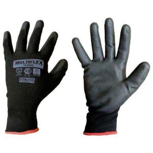 Guante nylon negro pu talle 10 multiflex (par)