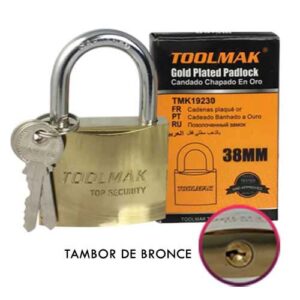 Candado acero bronceado 32 mm Toolmak